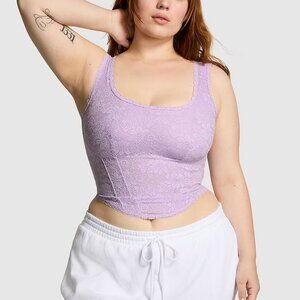 PINK Victoria's Secret The Cinched Purple Lavender Corset Top